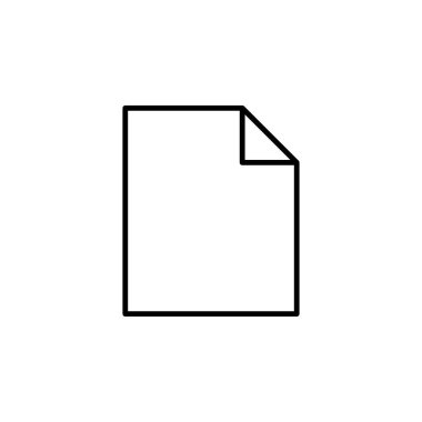 Dosya Belgesi Kağıt Simgesi Vektörü