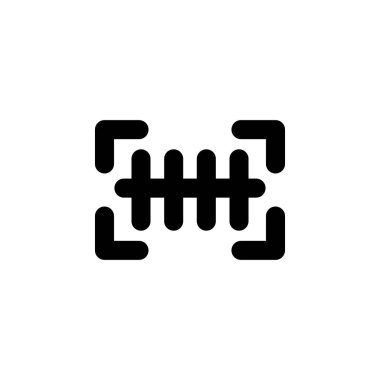 Barkod Kod Kod Simgesi Vektörü