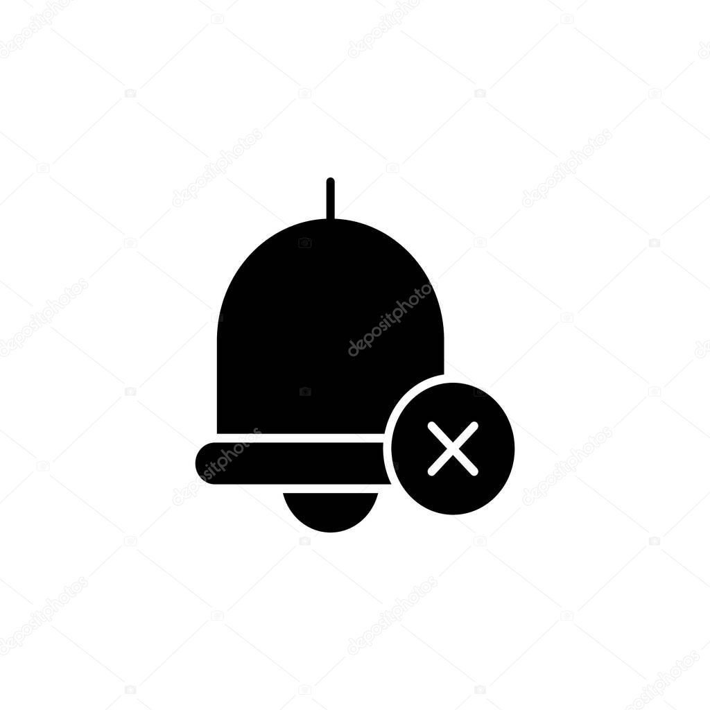 Bell Off Mute Icon Vector