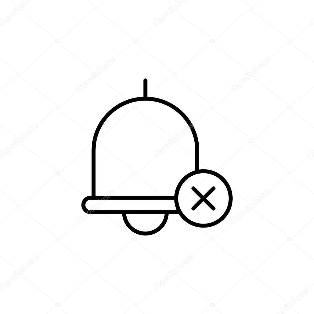 Bell Off Mute Icon Vector