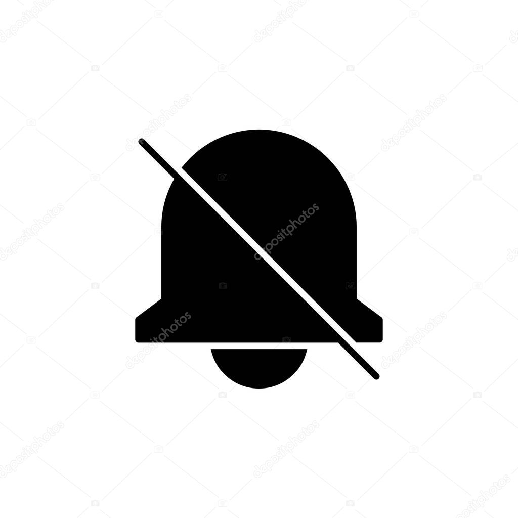 Bell Off Mute Icon Vector