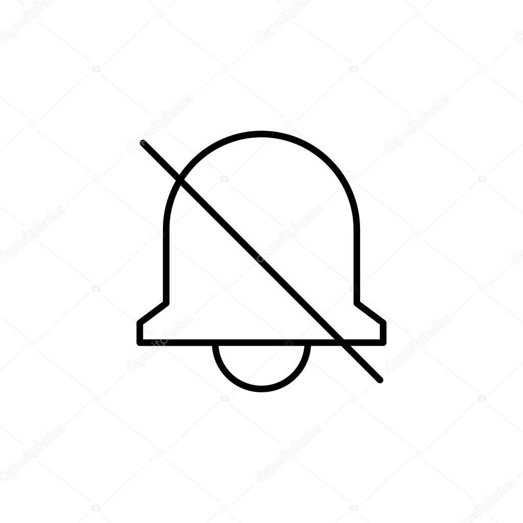 Bell Off Mute Icon Vector