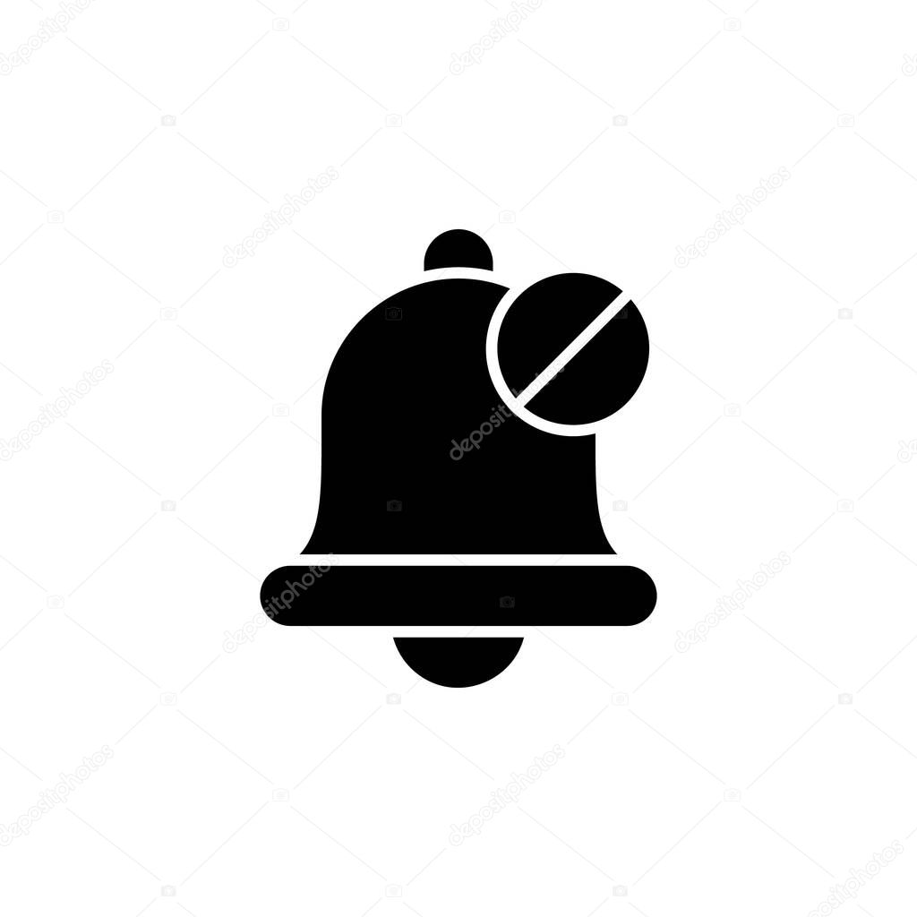 Bell Off Mute Icon Vector