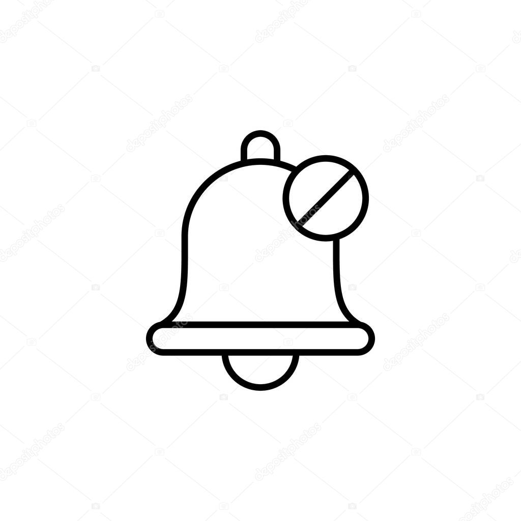 Bell Off Mute Icon Vector