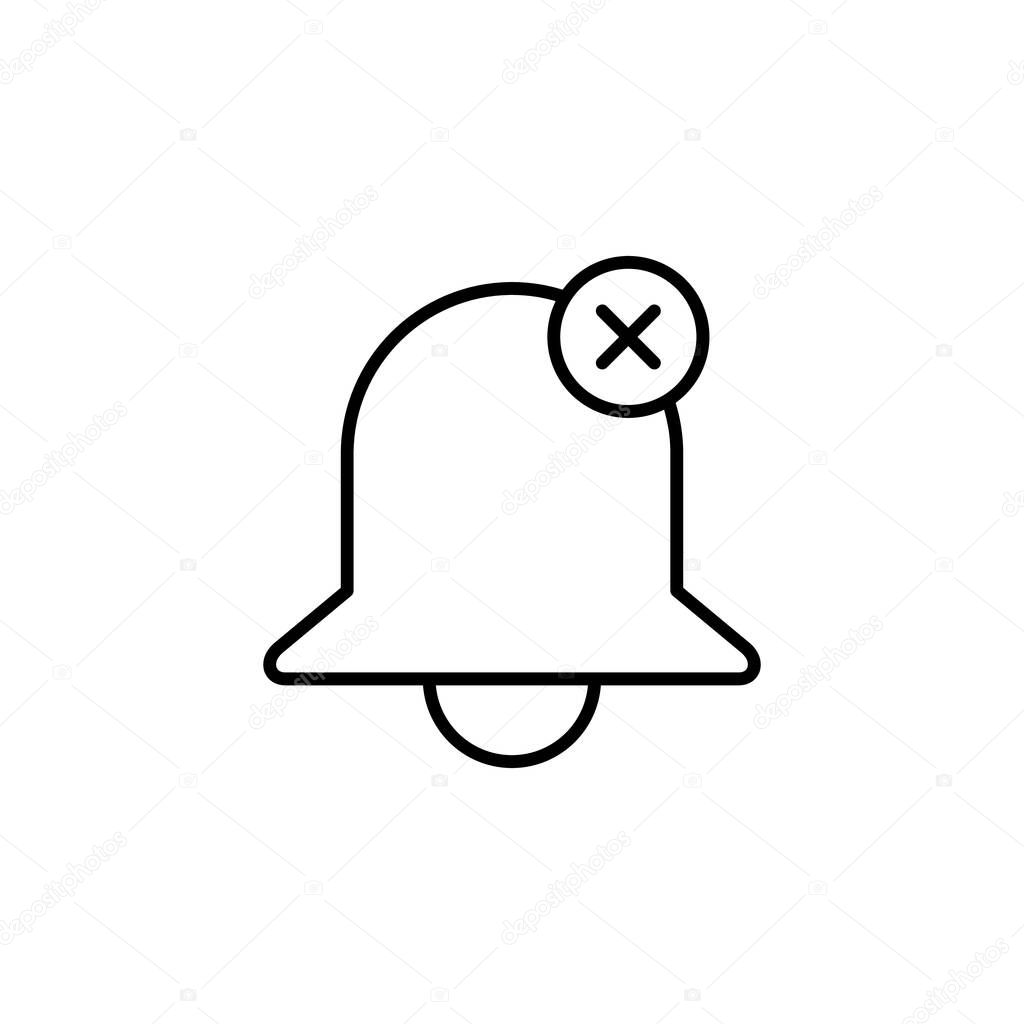 Bell Off Mute Icon Vector