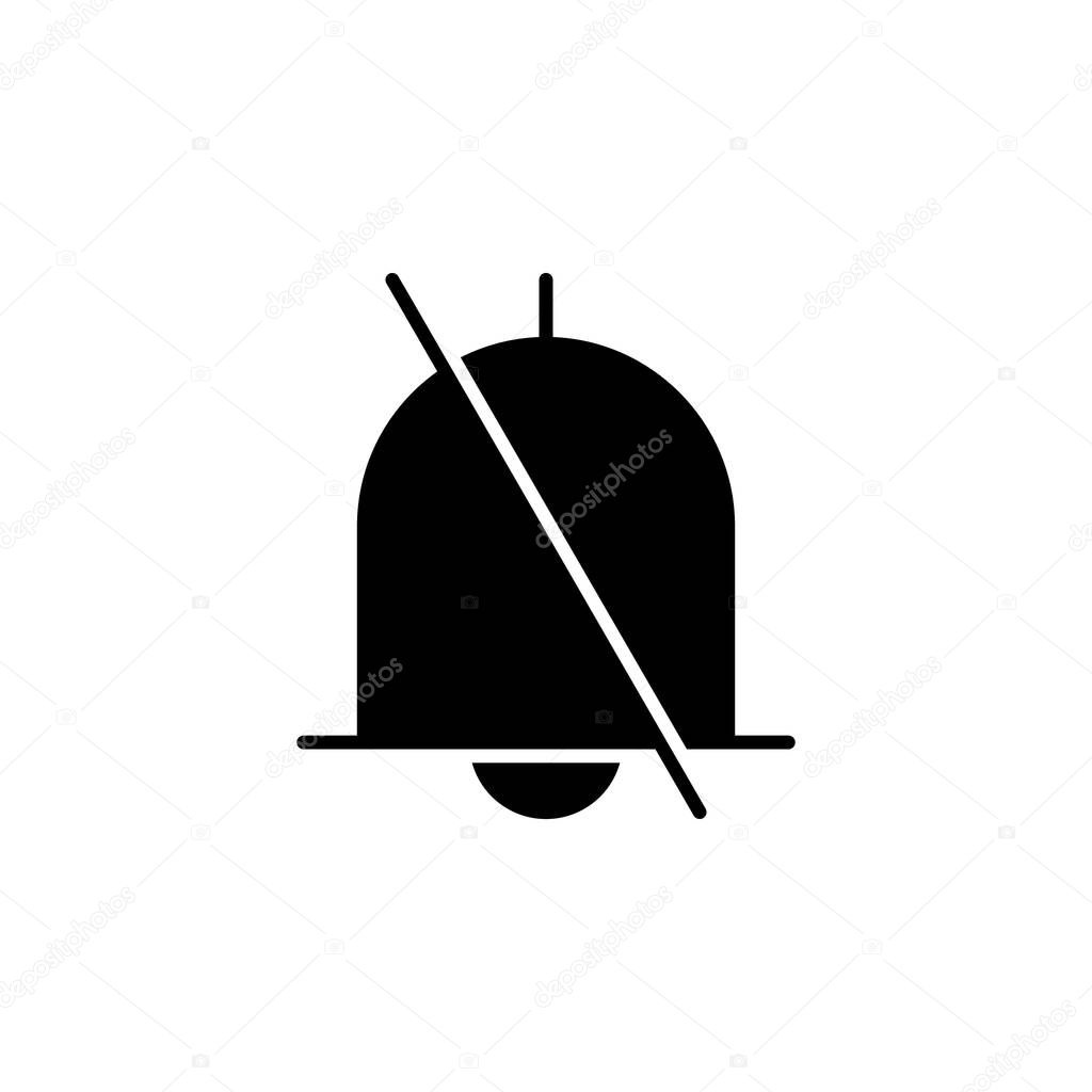Bell Off Mute Icon Vector