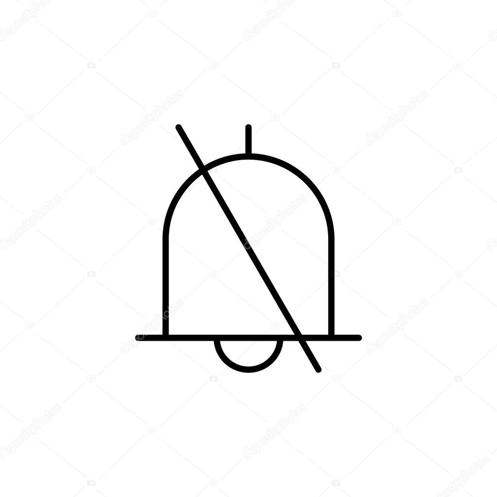 Bell Off Mute Icon Vector