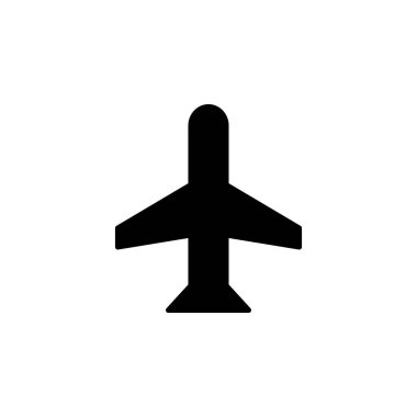 Uçak Kipi Uçuş Simgesi Vektörü