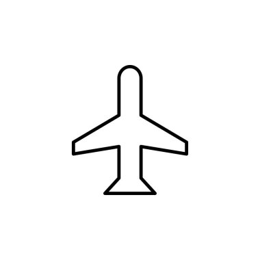 Uçak Kipi Uçuş Simgesi Vektörü