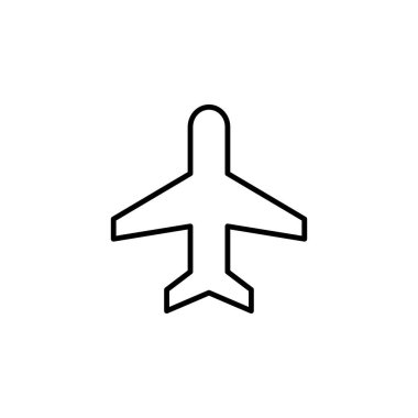 Uçak Kipi Uçuş Simgesi Vektörü