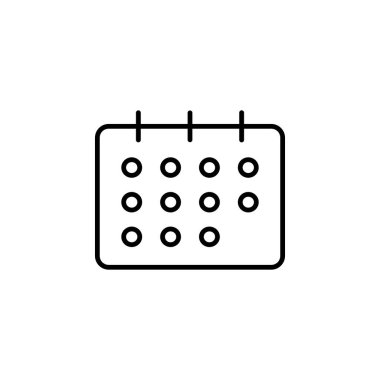 Takvim Zamanlama Tarihi Simgesi Vektörü