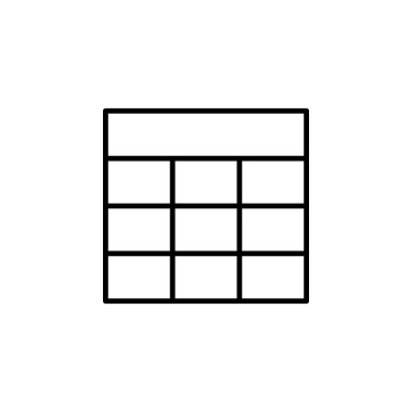 Tablo Izgara Veri Simgesi Vektörü