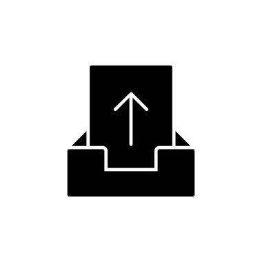 Giden Kutusu İleti Simgesi Vektörü Gönder