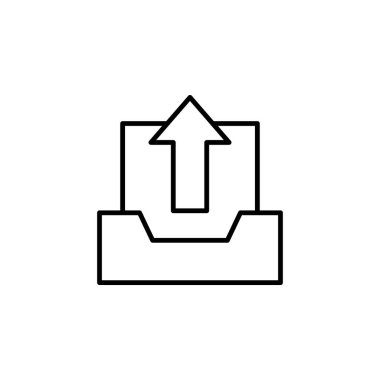 Giden Kutusu İleti Simgesi Vektörü Gönder