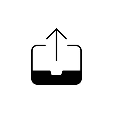 Giden Kutusu İleti Simgesi Vektörü Gönder