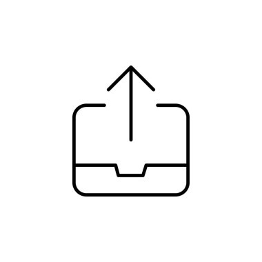 Giden Kutusu İleti Simgesi Vektörü Gönder