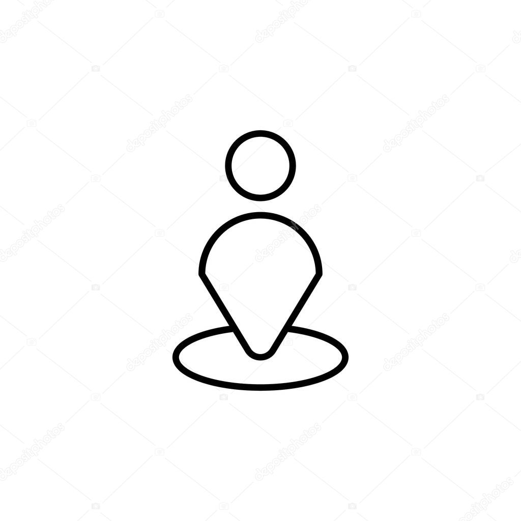 Position Nearby Location Icon Vector