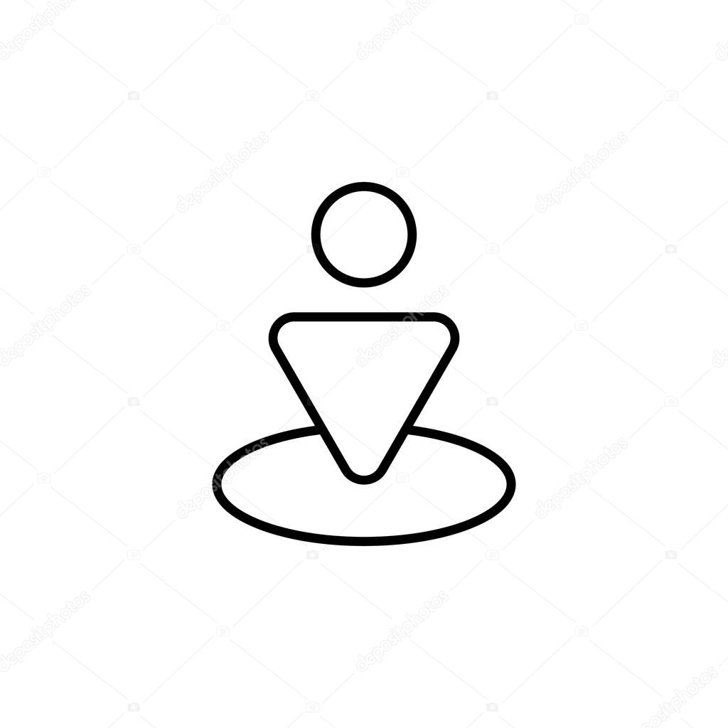 Position Nearby Location Icon Vector