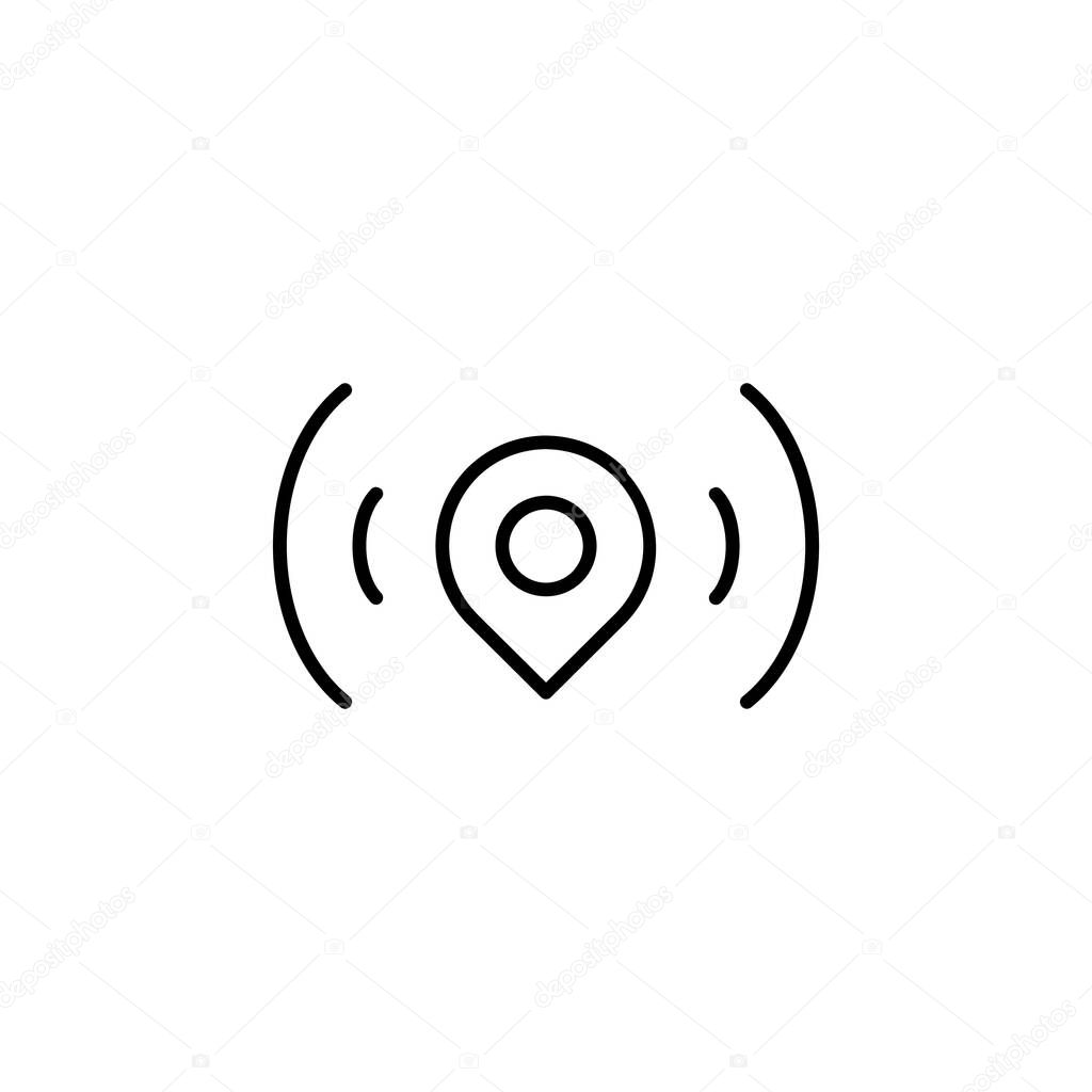 Position Nearby Location Icon Vector