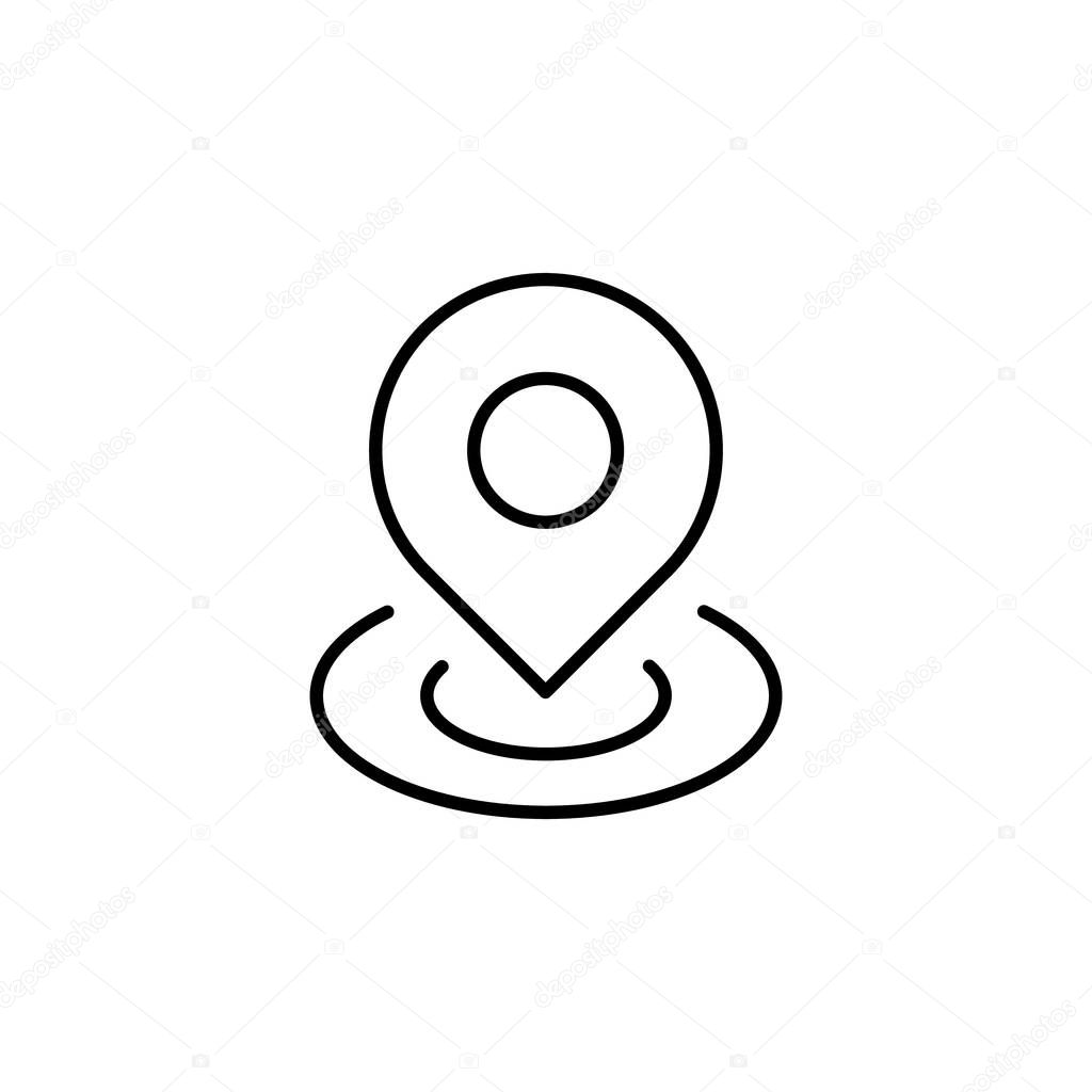 Position Nearby Location Icon Vector