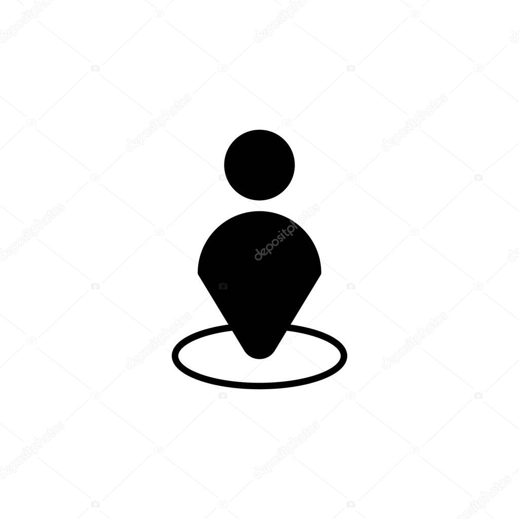 Position Nearby Location Icon Vector