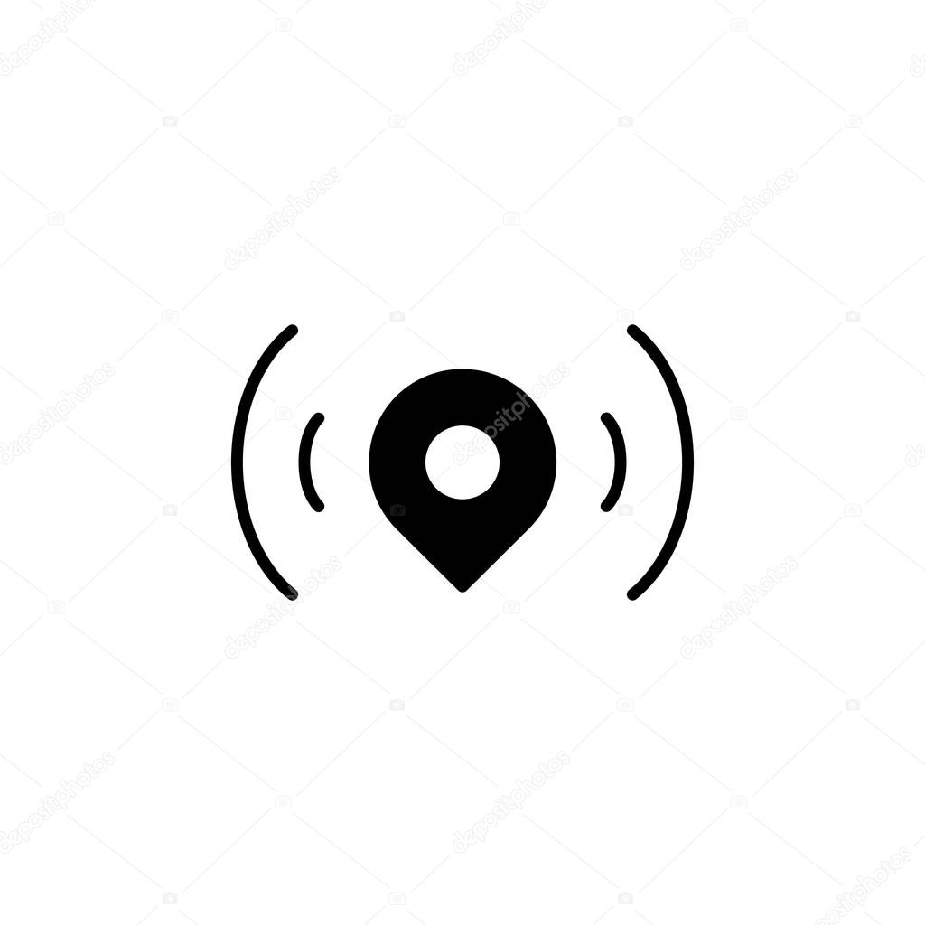 Position Nearby Location Icon Vector