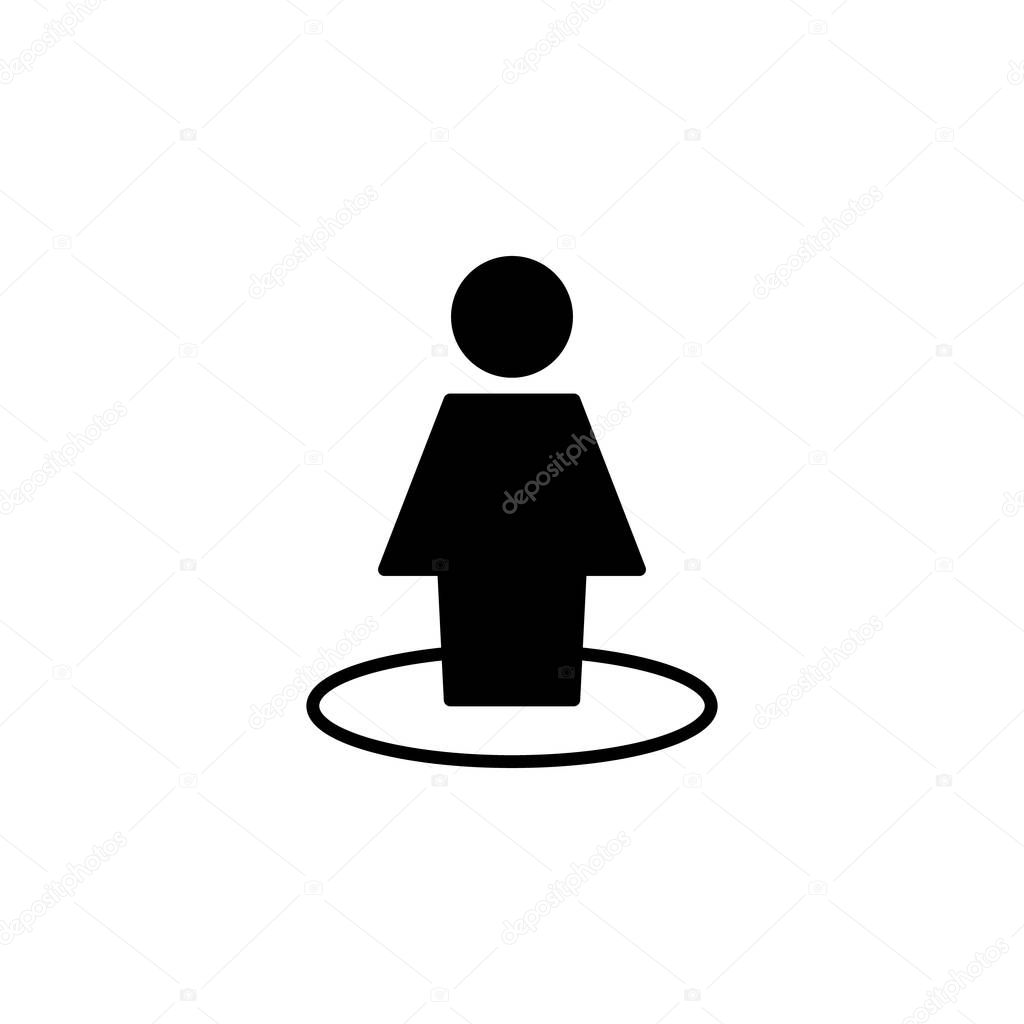 Position Nearby Location Icon Vector