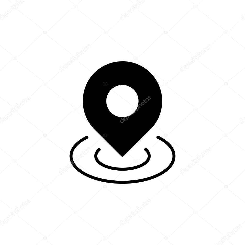 Position Nearby Location Icon Vector