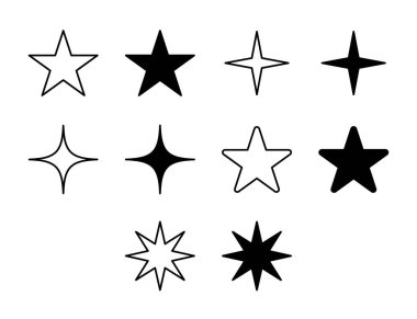 Yıldız UI Simgesi Katı ve Satır Değerlendirme Değerlendirme Vektör Koleksiyonunu Ayarla