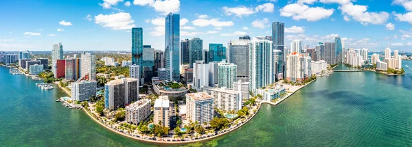 Luchtpanorama Van Miami Florida Miami Een Meerderheid Minderheid Stad Een — Stockfoto