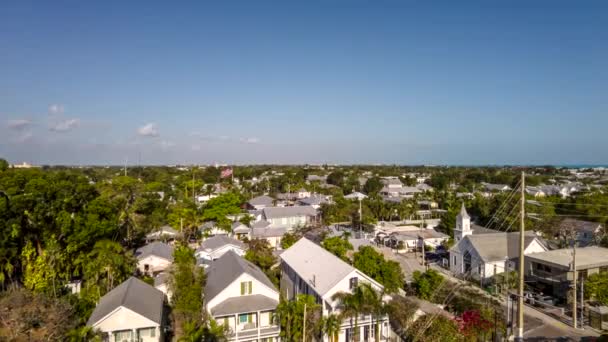 Воздушный Хронометраж Уэста Флорида Вращением Камеры Уэст Остров Флоридском Проливе — стоковое видео