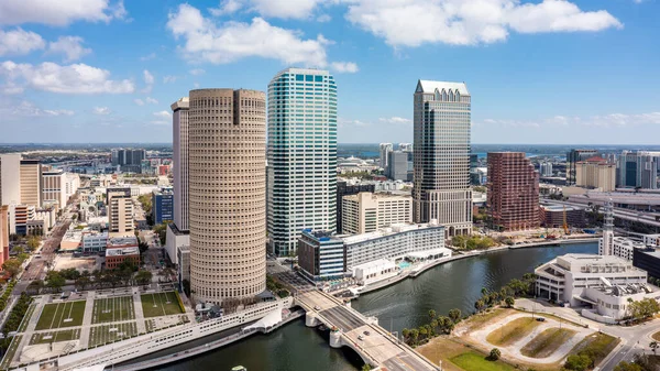 Widok Lotu Ptaka Tampę Florydzie Tampa Miasto Usa Stanie Floryda — Zdjęcie stockowe