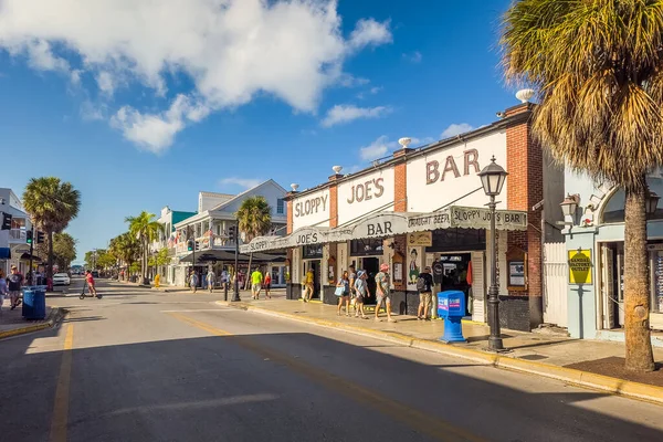 Chiave Occidentale Florida Febbraio 2023 Vista Duval Street Key West — Foto Stock