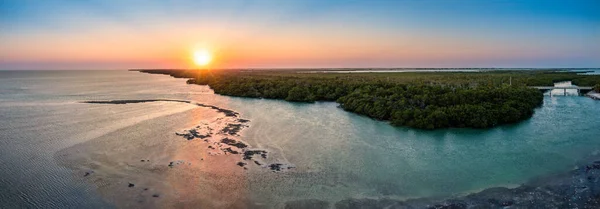 Sonnenuntergangspanorama Von Saddlebunch Key Florida Keys Florida — Stockfoto