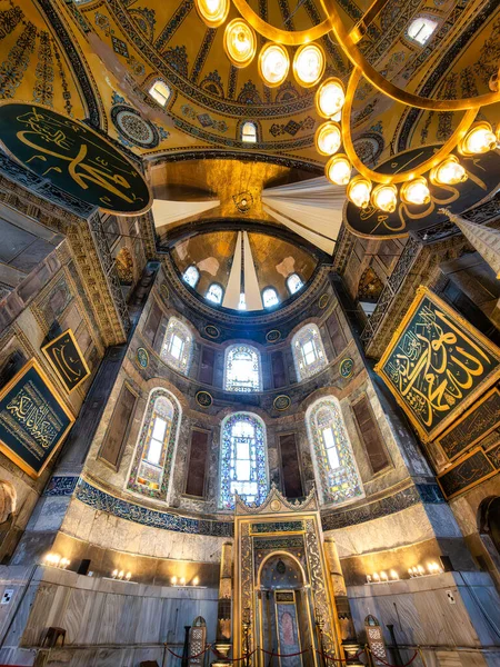 Istanbul October 2022 Indoor View Hagia Sophia Mosque Museum Basilica — Stock Photo, Image