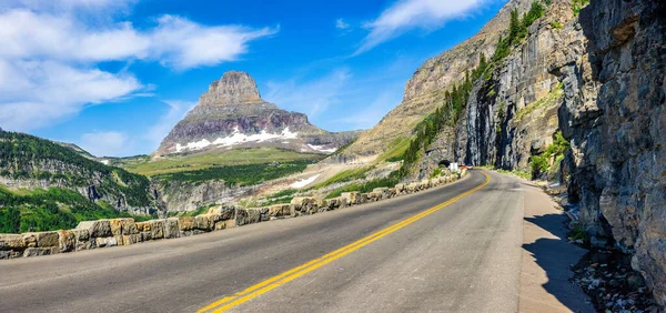 Panoramic View Going Sun Road Glacier National Park Montana Clements — Stock Photo, Image