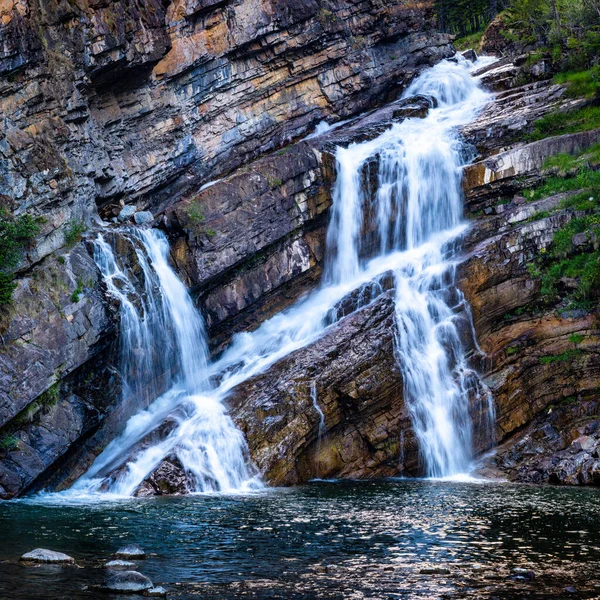 Cameron Falls Waterton Park Alberta Canada Dans Parc National Des — Photo