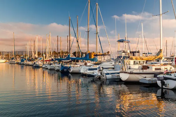 stock image Redondo Beach marina at sunset in Los Angeles, California