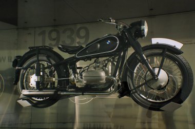 Munich, Germany - July 7 2022: Historic collection of BMW racing, sport, classic, concept cars and motorcycles. Interior of automobile museum. Permanent exhibition of first cars and electric concepts