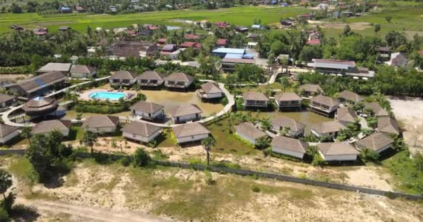 Kampot Cambodia 2022 Flying Bungalow Resort Located Kampot Province — Αρχείο Βίντεο