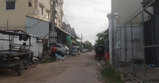 Phnom Penh Cambodge 2023 Petite Rue Phnom Penh Vers 17H — Video