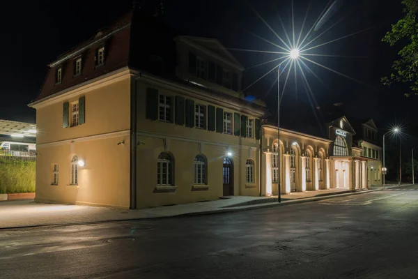 Das Historische Bahnhofsgebäude Der Stadt Zagan Polen Das Foto Wurde — Stockfoto