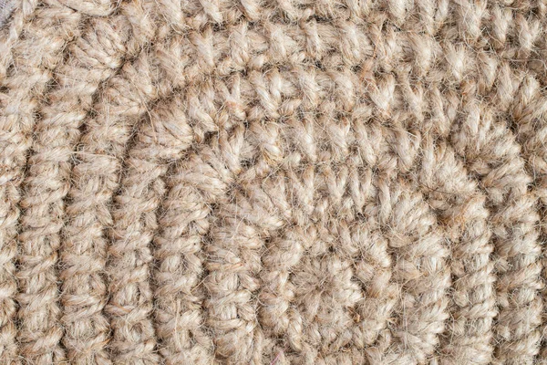 Modèle Crochet Corde Jute Forme Spirale Gros Plan — Photo