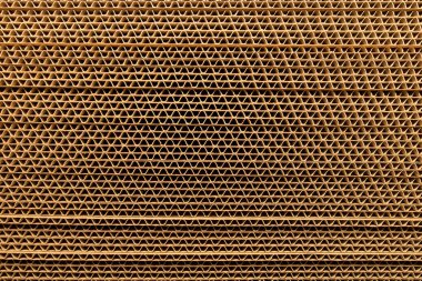 Stacked cardboard sheets, undulated paper, stripped background