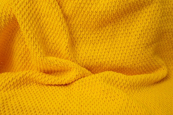 Crochet Orange Blanket Abstract Backdrop Soft Focus Close — Stock Photo, Image