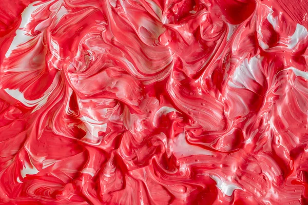 Kırmızı Morumsu Beyaz Akrilik Boya Karışık Desenli Yumuşak Odak Fotoğrafçılık — Stok fotoğraf