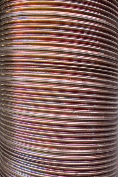 煙突として使用されるフレキシブル金属管の熱着色 ソフトフォーカスクローズアップ — ストック写真
