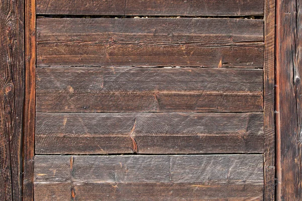 Braune Hölzerne Hauswand Horizontale Linien Aus Holz Abstrakte Texturkulisse — Stockfoto