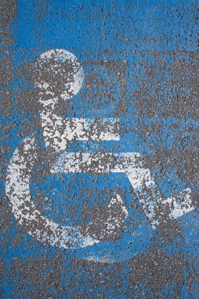 Znak Parkingu Zarezerwowanym Dla Osób Niepełnosprawnych Fizycznie Abstrakcyjna Faktura — Zdjęcie stockowe