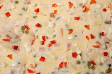 Salata de beouf, Romen bayram salatası, desen, soyut  